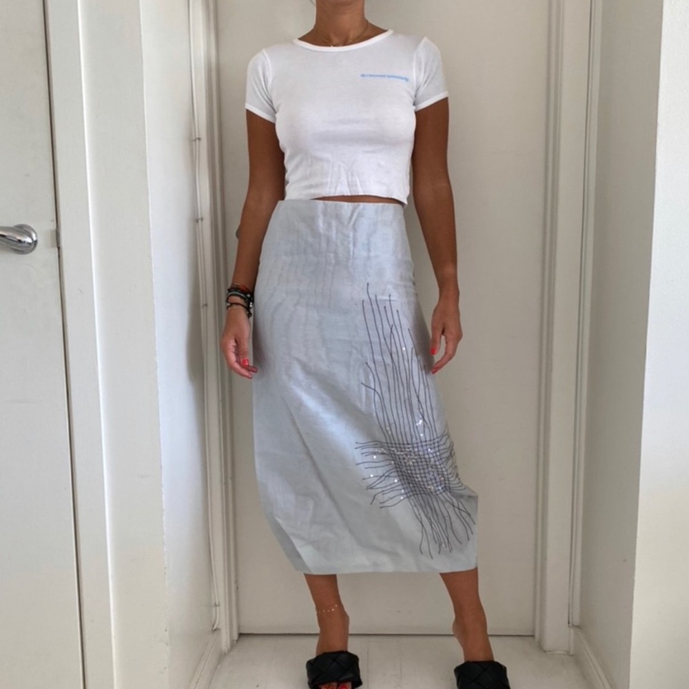 LANVIN Paris Runway Collection 1999 Silk Skirt